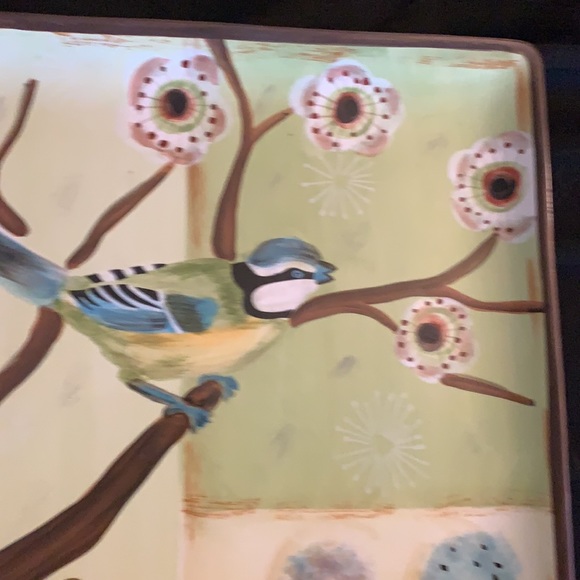 11 inch square plate bird - Picture 2 of 5